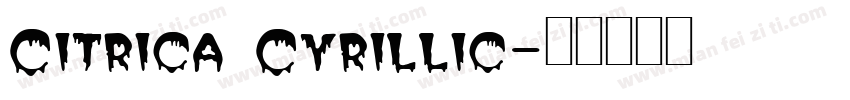 Citrica Cyrillic字体转换